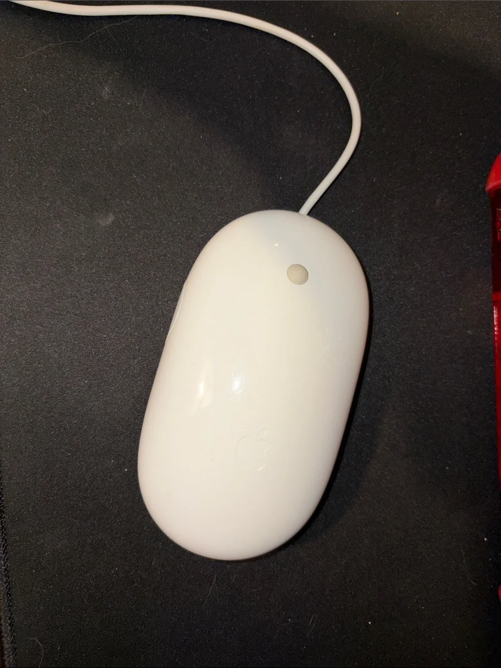 Apple “Mighty Mouse” White Wired USB Mouse - Tested/Working